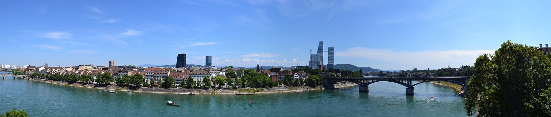 La ville de Bâle et le Rhin